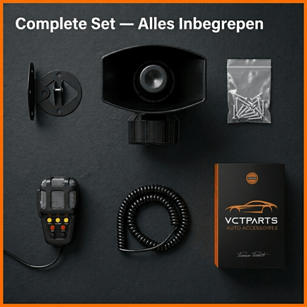 VCTparts Auto Waarschuwing Alarm Sirene 12V 110dB – Air Hoorn Megafoon PA Speaker met Microfoon en 5 Tonen NORGOS 6