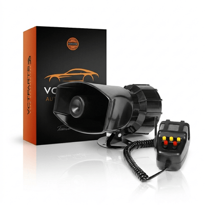 Auto Waarschuwing Alarm Sirene 12V 110dB – Air Hoorn Megafoon PA Speaker met Microfoon en 5 Tonen