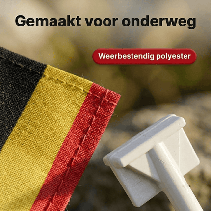 VCTparts Belgische Autovlaggen Set 2 Stuks – België Vlag Auto – 30 x 45 cm – Inclusief Raamhouders – WK 2026 Rode Duivels Supporters NORGOS 4