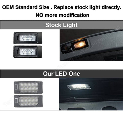 Kentekenplaatverlichting Audi Volkswagen Kenteken LED 6000K Wit - Geen Error (set) - VCTparts.nl