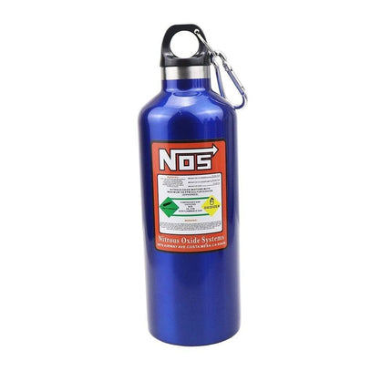 NOS Nitro Stikstof Drink Fles Aluminium Blauw 500 ml - Drinkfles voor onderweg - VCTparts.nl