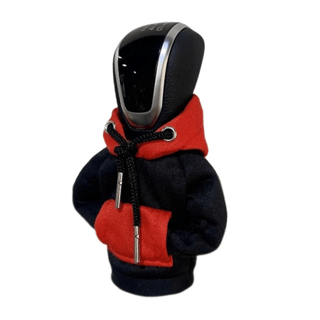 Versnellingspook Hoes Hoodie Versiering voor de Schakel Pook Knop zwart-Rood [Trui Sweater] - VCTparts.nl