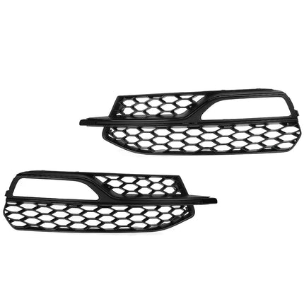Voorbumper Mistlicht Grille Grill Cover voor Audi A3 S-line S3 2014-2017 Honinggraat Sport(Set Links en Rechts) zwart - VCTparts.nl