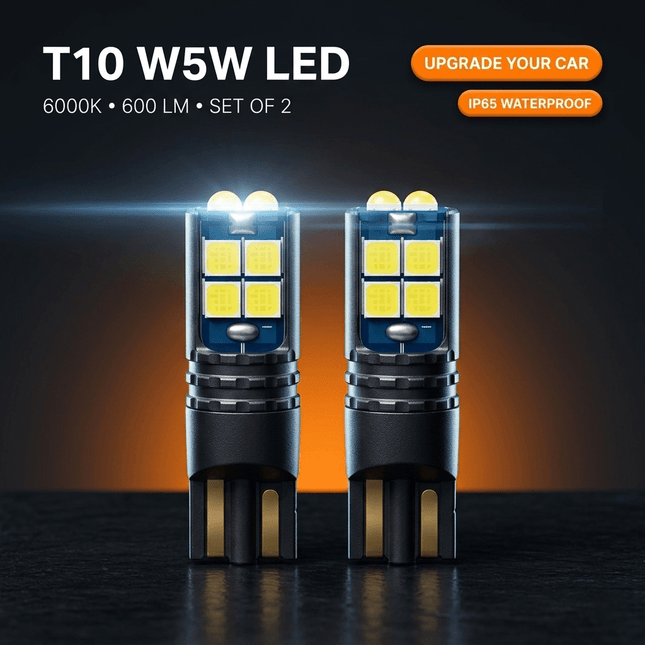 VCTparts VCTparts High Power LED T10 W5W 6000K Wit Autoverlichting - Set van 2 voor Stadslicht Kenteken en Interieurverlichting NORGOS 5