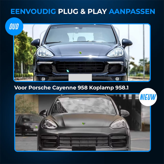 VCTparts LED Matrix Koplampen voor Porsche Cayenne 958 naar 2023 Upgrade – Plug en Play Headlights voor 958.1 Autolamp - VCTparts.nl