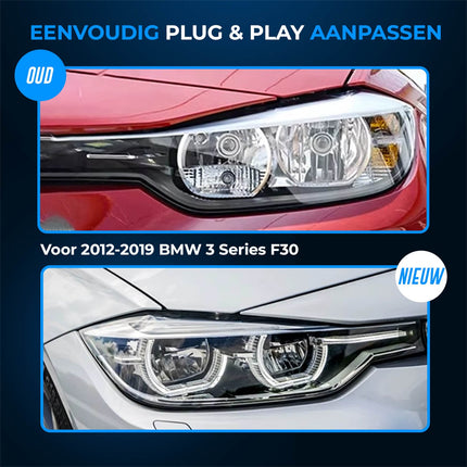 VCTparts VCTparts LED Projector Koplamp Angel Eye - voor BMW 3 Serie F30 Halogeen Vervanger (2012–2019) TYPY 3