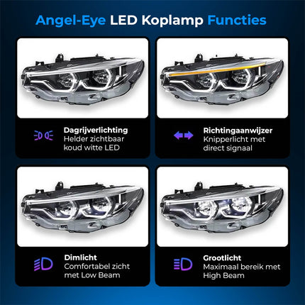VCTparts LED Projector Koplamp Angel Eye - voor BMW 4 Serie F32/F36 (2016–2019) 6 - Pin Stekker - VCTparts.nl
