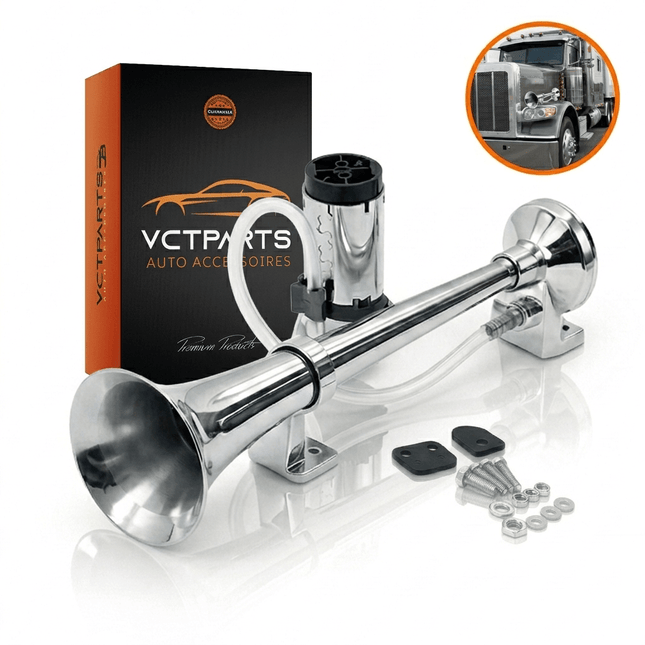 VCTparts VCTparts Treinhoorn Luchthoorn 115dB met Compressor 24V - Universele Claxon Trompet Vrachtwagen Truck Toeter Elektrische Hoorn Universeel NORGOS 1
