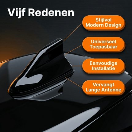 VCTparts VCTparts Universele Haaienvin Autoradio Antenne Zwart - Shark Fin AM/FM Dakantenne Auto Universeel met Eenvoudige Installatie Moderne Upgrade NORGOS 5