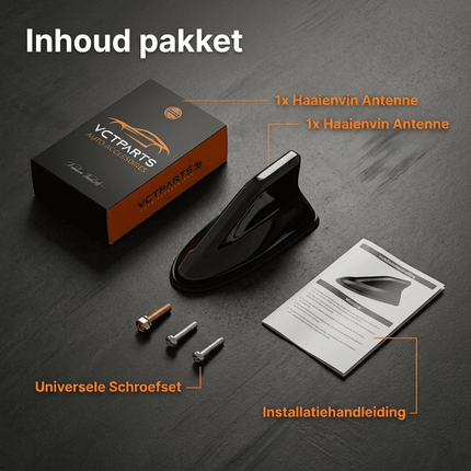 VCTparts VCTparts Universele Haaienvin Autoradio Antenne Zwart - Shark Fin AM/FM Dakantenne Auto Universeel met Eenvoudige Installatie Moderne Upgrade NORGOS 10