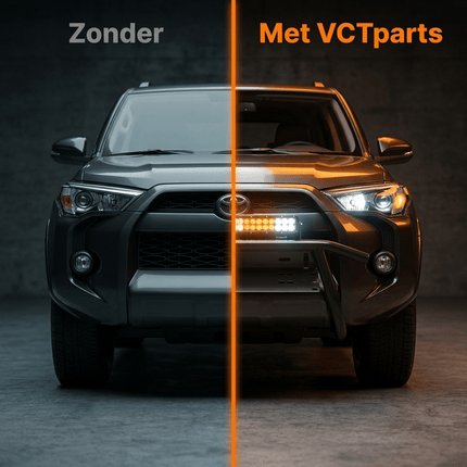 VCTparts VCTparts Universele Zwarte Bullbar Kentekenhouder Beugel – Voorbumper Nummerplaat Frame voor LED Bar en Offroad Verlichting NORGOS 3
