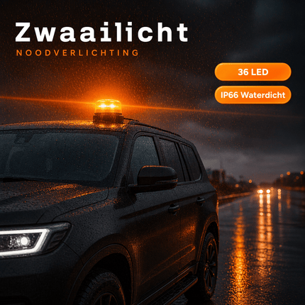 VCTparts VCTparts Oranje LED Batterij Zwaailicht Noodverlichting met Afstandsbediening en Magneet - 36 LED 12V 24V Oplaadbaar VCTparts 8