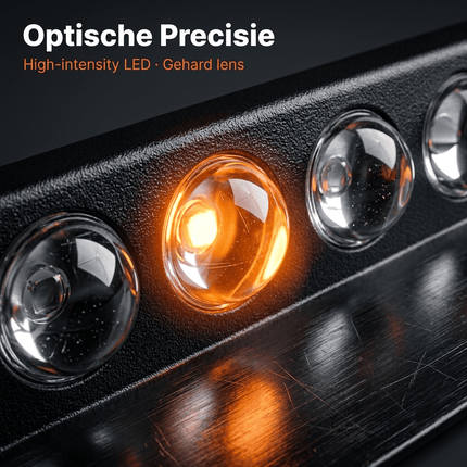VCTparts VCTparts Premium Raamflitser Amber Oranje LED Stroboscoop – 12V Zwaailicht met Zuignap 12 LED 8 Standen – Verhoog je Zichtbaarheid en Veiligheid NORGOS 6