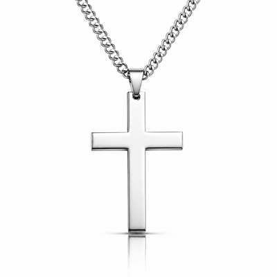 Zilveren Alloy Tempeliers Kruis Hanger voor Auto Binnenspiegel – Christelijk Symbool Accessoire Kruisje Ketting