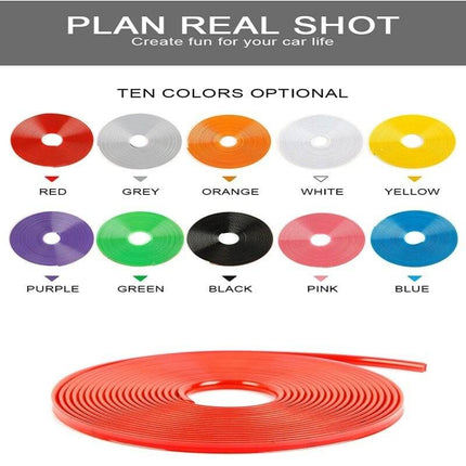 VCTparts Velgen Bescherming Flexibele Decoratie Strip met Tape Blauw (8 meter) NORGOS 6