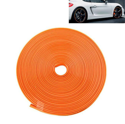 Velgen Bescherming Flexibele Decoratie Strip met Tape Oranje (8 meter)