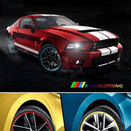 Velgen Bescherming Flexibele Decoratie Strip met Tape Rood (8 meter) - VCTparts.nl