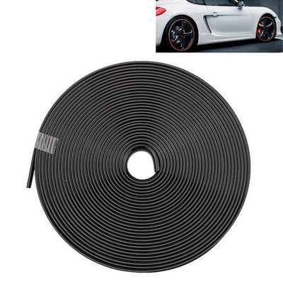 Velgen Bescherming Flexibele Decoratie Strip met Tape Zwart (8 meter)