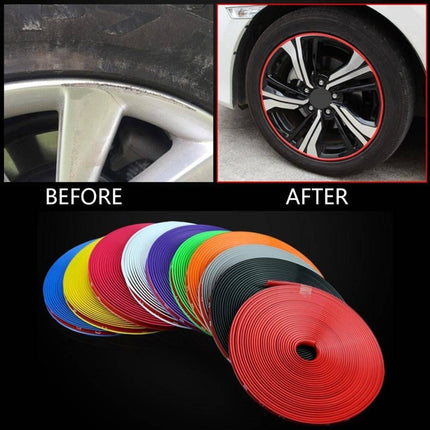 VCTparts Velgen Bescherming Flexibele Decoratie Strip met Tape Zwart (8 meter) NORGOS 6