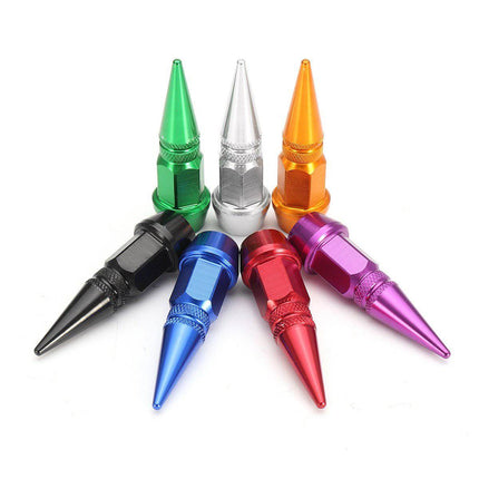 VCTparts Ventieldoppen Slotbout Kogelstijl Roestbestendige Punt Doppen - Aluminium Goud (Set 4 stuks) NORGOS 4