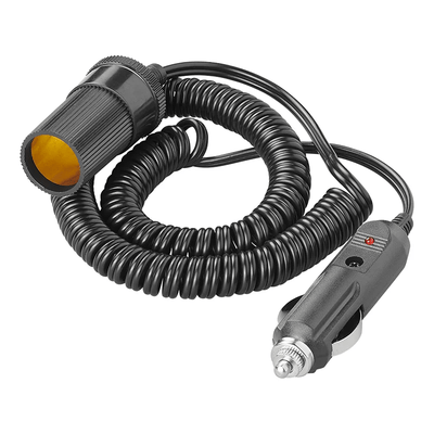 Verlengkabel voor Sigarettenaansteker 3m 12V 24V max. 3Amp. Krulsnoer