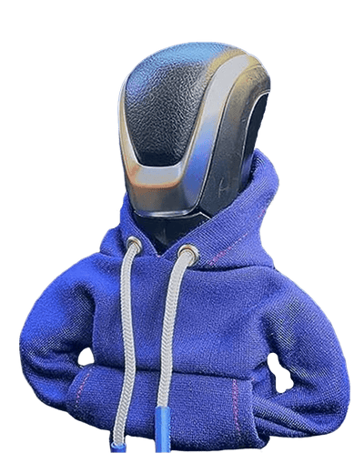 Versnellingspook Hoes Hoodie Versiering voor de Schakel Pook Knop - Blauw [Trui Sweater]