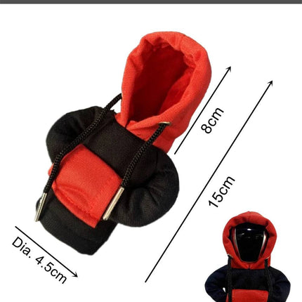 VCTparts Versnellingspook Hoes Hoodie Versiering voor de Schakel Pook Knop - Santa Kerst Xmas [Trui Sweater Kerstman Kerstmis Rood Wit] NORGOS 2