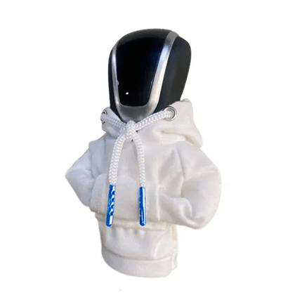 Versnellingspook Hoes Hoodie Versiering voor de Schakel Pook Knop - Wit [Trui Sweater] - VCTparts.nl
