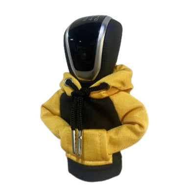 Versnellingspook Hoes Hoodie Versiering voor de Schakel Pook Knop zwart Geel [Trui Sweater]