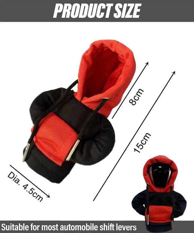 VCTparts Versnellingspook Hoes Hoodie Versiering voor de Schakel Pook Knop zwart Grijs [Trui Sweater] NORGOS 2
