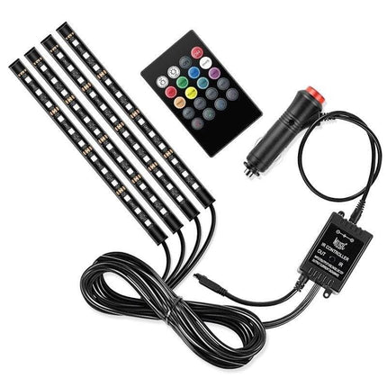 VCTparts Voertuig Universele Interieur Instapverlichting ledstrip 4 Strips voor Onder Stoel en Dashboard RGBW NORGOS 1