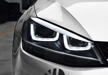 VCTparts Volkswagen Golf 7 Koplamp Booskijker Wenkbrauw Wit (set) NORGOS 1