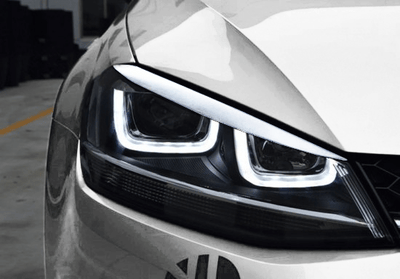 Volkswagen Golf 7 Koplamp Booskijker Wenkbrauw Wit (set)