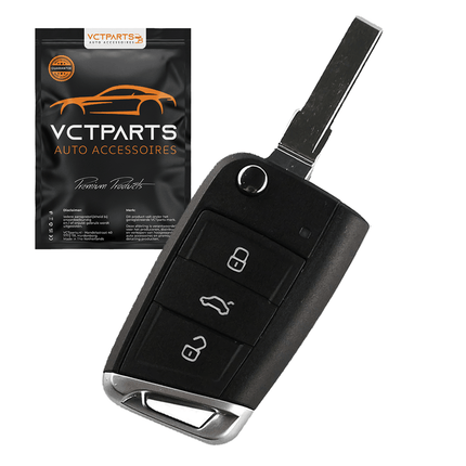 VCTparts Volkswagen Klapsleutel Afstandsbediening Behuizing 2013 - 2020 (excl. chip) NORGOS 1
