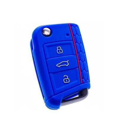 VCTparts Volkswagen Sleutel Hoes Siliconen Cover - Blauw [Golf 7 - Octavia A7] NORGOS 2