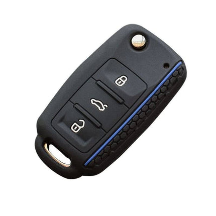 VCTparts Volkswagen Sleutel Hoes Siliconen Cover zwart Blauw [Polo - Golf - Passat] NORGOS 2
