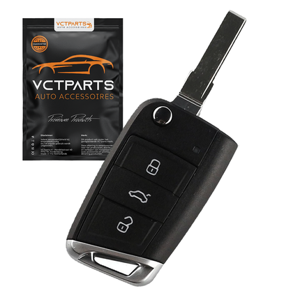 Volkswagen Klapsleutel Afstandsbediening Behuizing 2013-2020 (excl. chip) - VCTparts.nl