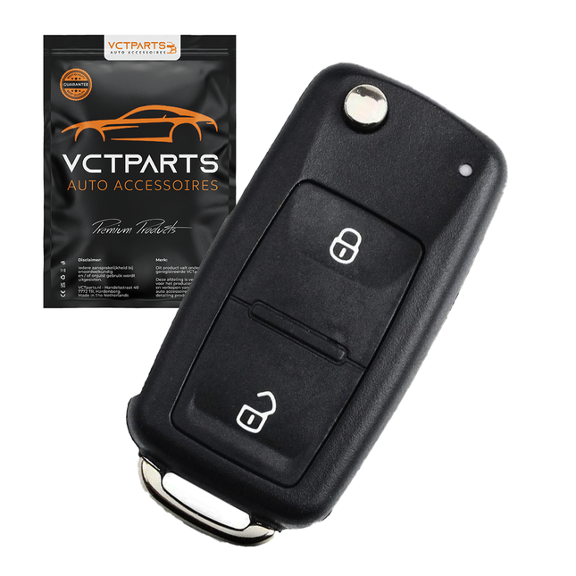 Volkswagen Klapsleutel Afstandsbediening Behuizing 2 Knop 1998-2010 (excl. chip) - VCTparts.nl