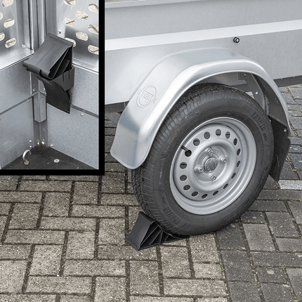 Wielkeg Wielblok Klem Bandenstopper Rolstopper Incl. Houder Kunststof Zwart - VCTparts.nl