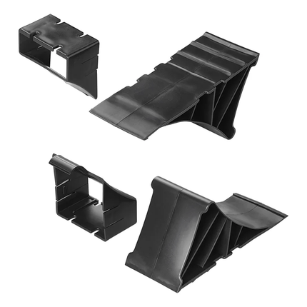 Wielkeg Wielblok Klem Bandenstopper Rolstopper Incl. Houder Kunststof Zwart - VCTparts.nl