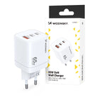 WOZINSKY 65W GaN Snellader – USB C PD Fast Charge – 2x USB C + USB A – Compacte Wandlader voor Telefoon Laptop Tablet – Wit - VCTparts.nl