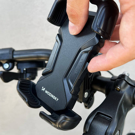 Wozinsky Wozinsky Universele Sterke Telefoonhouder voor Fiets / Motor / Scooter Extra Stevig Zwart Hurtel 2