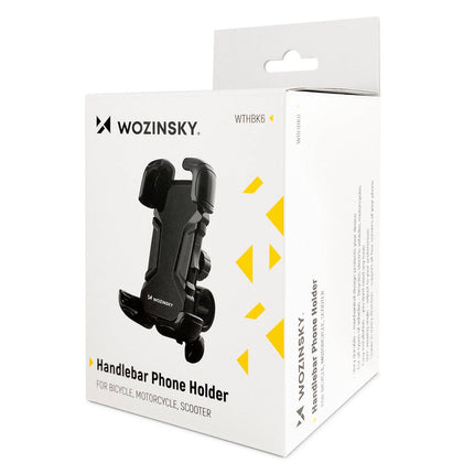 Wozinsky Wozinsky Universele Sterke Telefoonhouder voor Fiets / Motor / Scooter Extra Stevig Zwart Hurtel 8