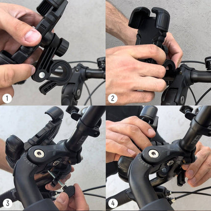 Wozinsky Wozinsky Universele Sterke Telefoonhouder voor Fiets / Motor / Scooter Extra Stevig Zwart Hurtel 5