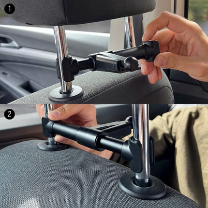 Wozinsky Wozinsky Verstelbare Tablet of Telefoon Hoofdsteunhouder met Hanger Zwart Hurtel 6