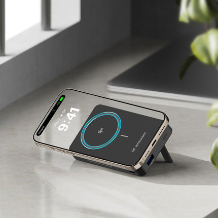 Wozinsky Wozinsky WLWP - 10KA0Y3S 22.5W PD Qi2 Powerbank 10000mAh met Stand Zwart Hurtel 10