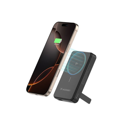 Wozinsky Wozinsky WLWP - 10KA0Y3S 22.5W PD Qi2 Powerbank 10000mAh met Stand Zwart Hurtel 2