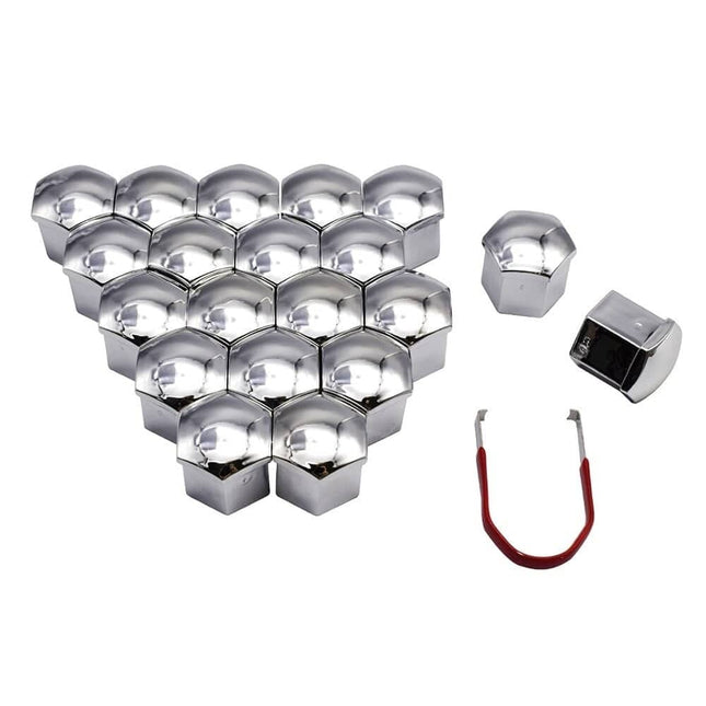 VCTparts Zilveren Wielbout Wielmoer Doppen Beschermende Afdekkapjes 20 stuks - 17mm (set) NORGOS 7