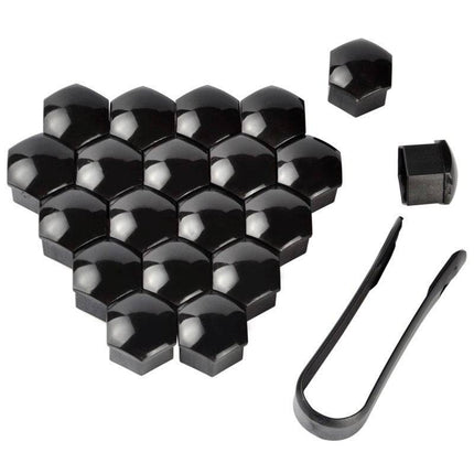 VCTparts Zwarte Wielbout Wielmoer Doppen Beschermende Afdekkapjes 20 stuks - 17mm (set) NORGOS 1