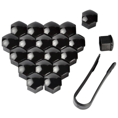 Zwarte Wielbout Wielmoer Doppen Beschermende Afdekkapjes 20 stuks - 17mm (set)